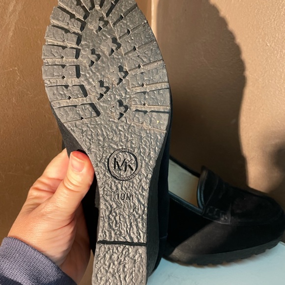 Michael Kors Suede Wedge Loafers - Picture 7 of 8